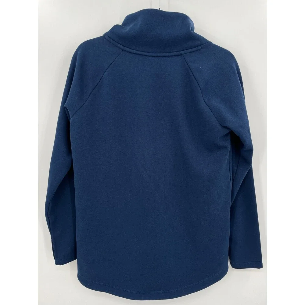 ATHLETA Cozy Karma Asymmetrical Blue Pullover Sweater Jacket Size S - Picture 10 of 12